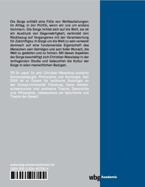 Rückseitencover Das Weltbild der Sorge