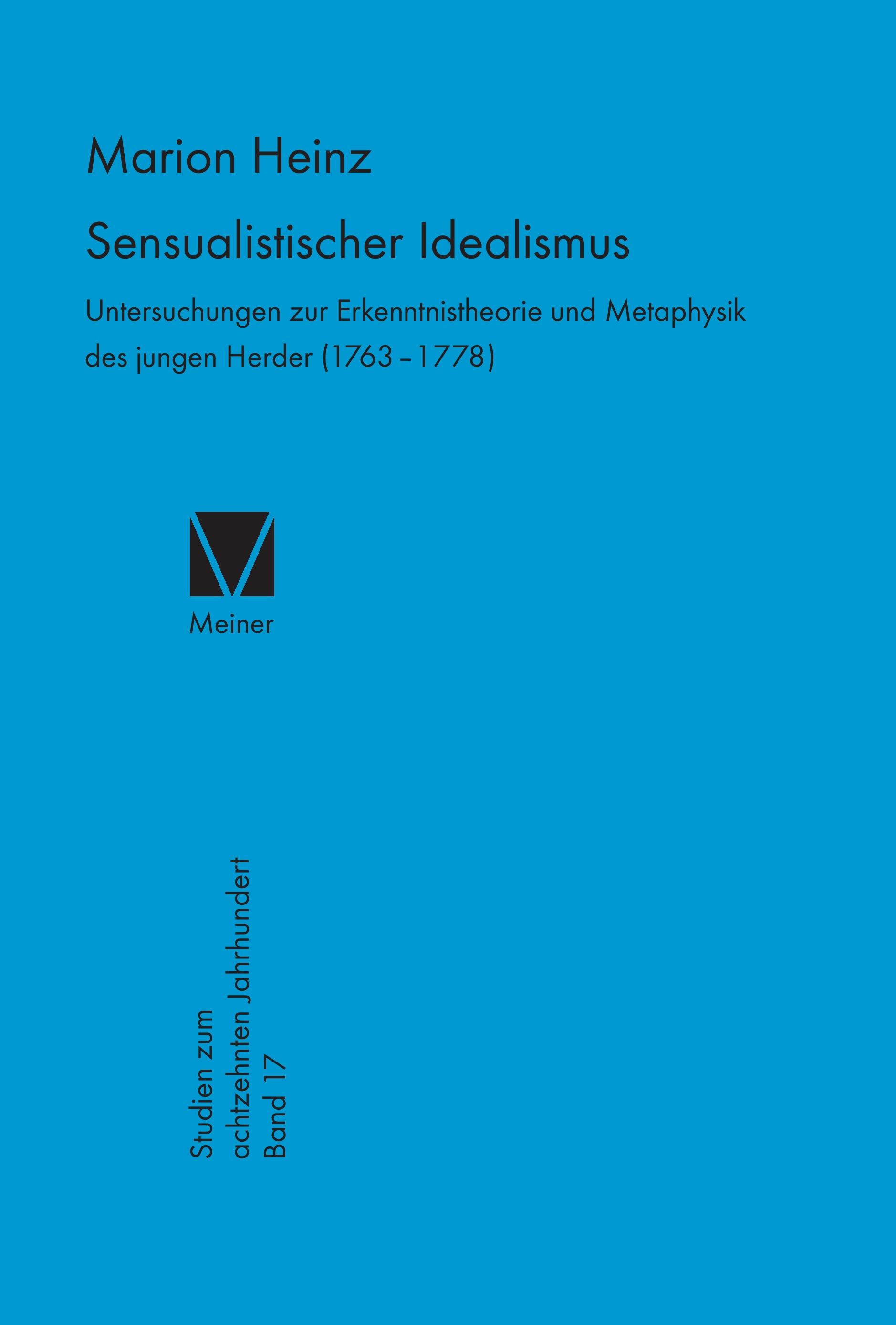 Vorderes Coverbild Sensualistischer Idealismus