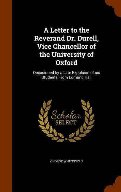 Vorderes Coverbild A Letter to the Reverand Dr. Durell, Vice Chancellor of the University of Oxford