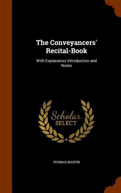 Vorderes Coverbild The Conveyancers' Recital-Book