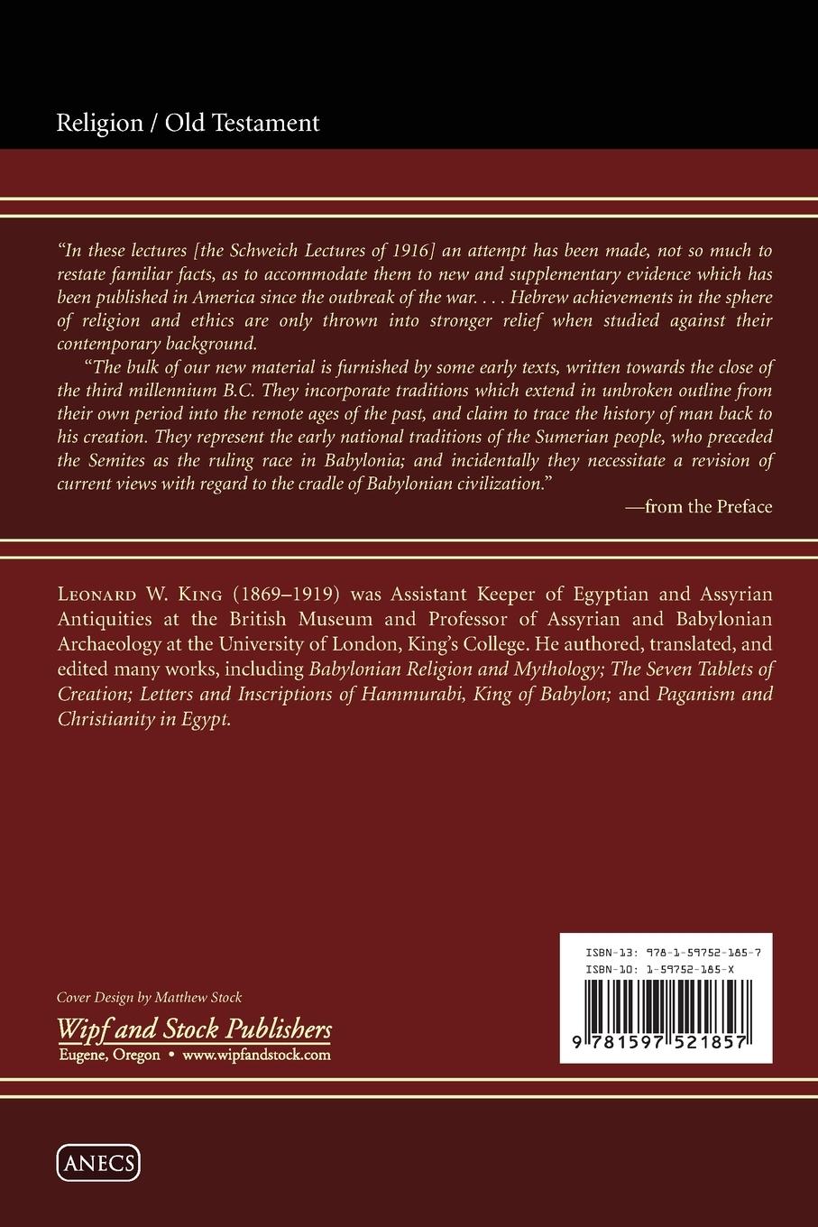 Rückseitencover Legends of Babylon and Egypt in Relation to Hebrew Tradition