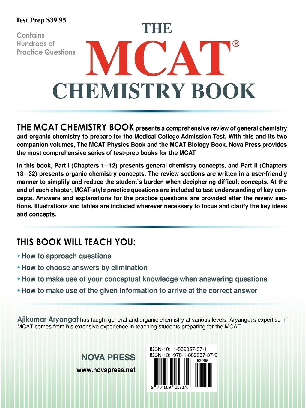 Rückseitencover The MCAT Chemistry Book