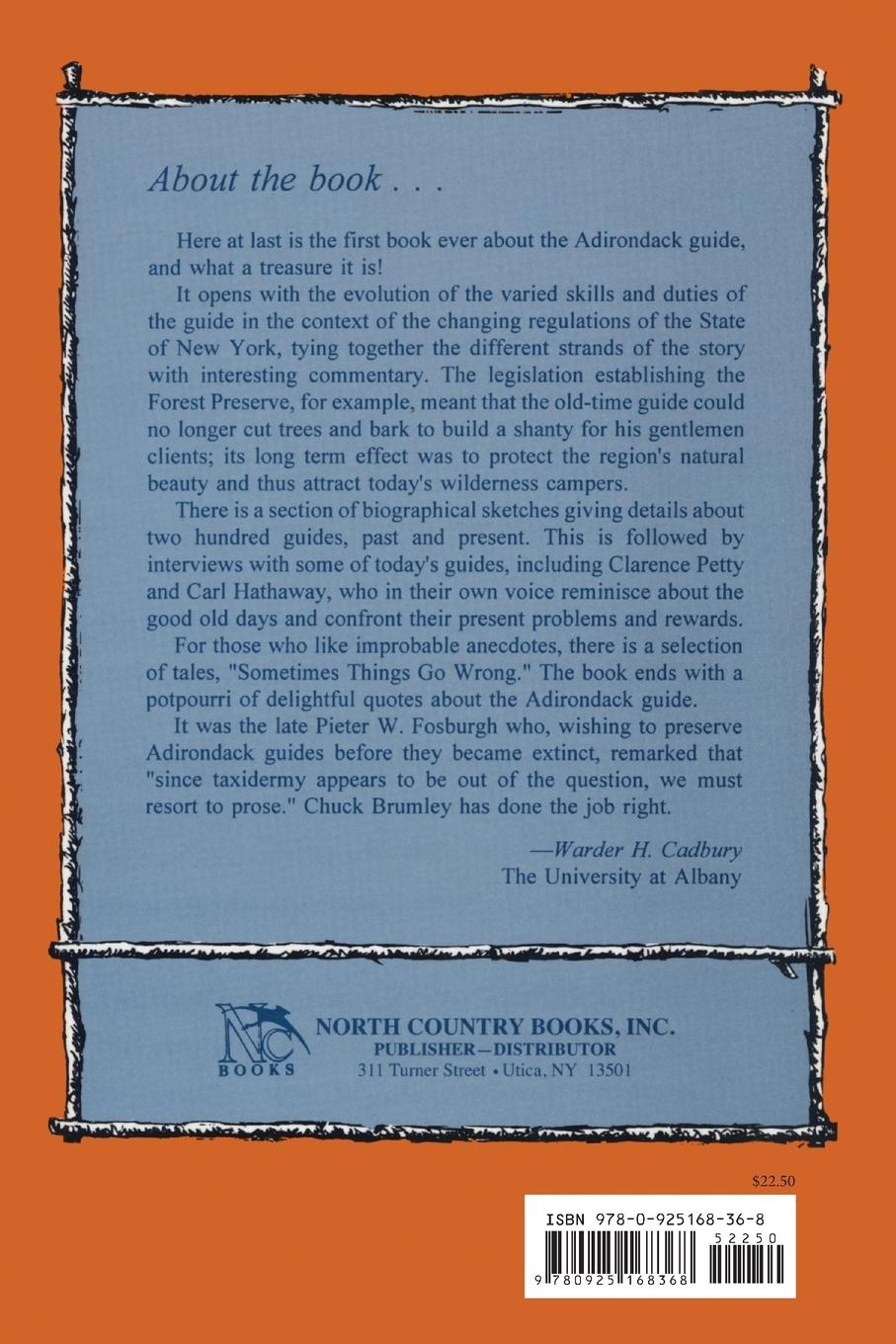 Rückseitencover Guides Of The Adirondacks