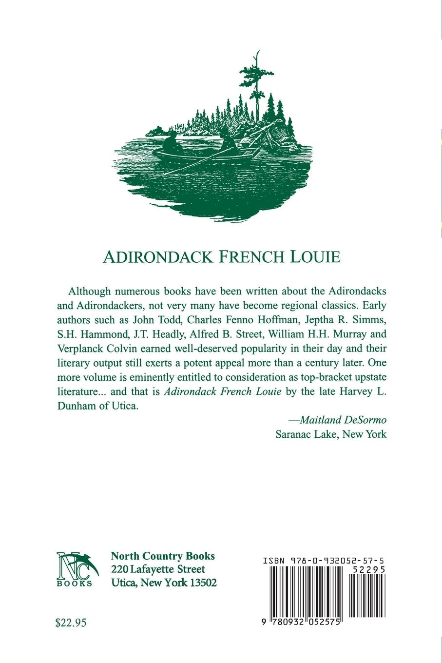 Rückseitencover Adirondack French Louie