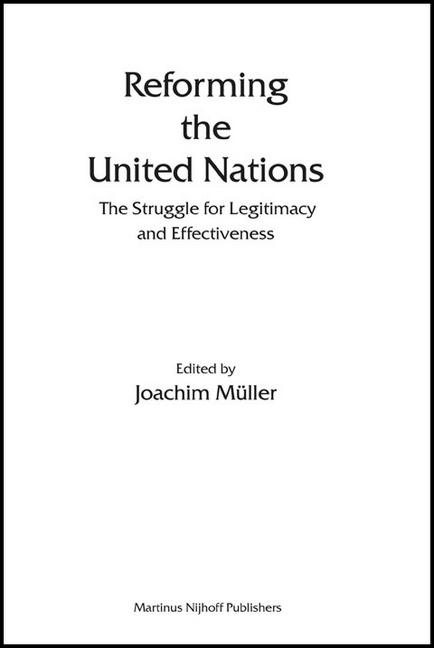 Vorderes Coverbild Reforming the United Nations