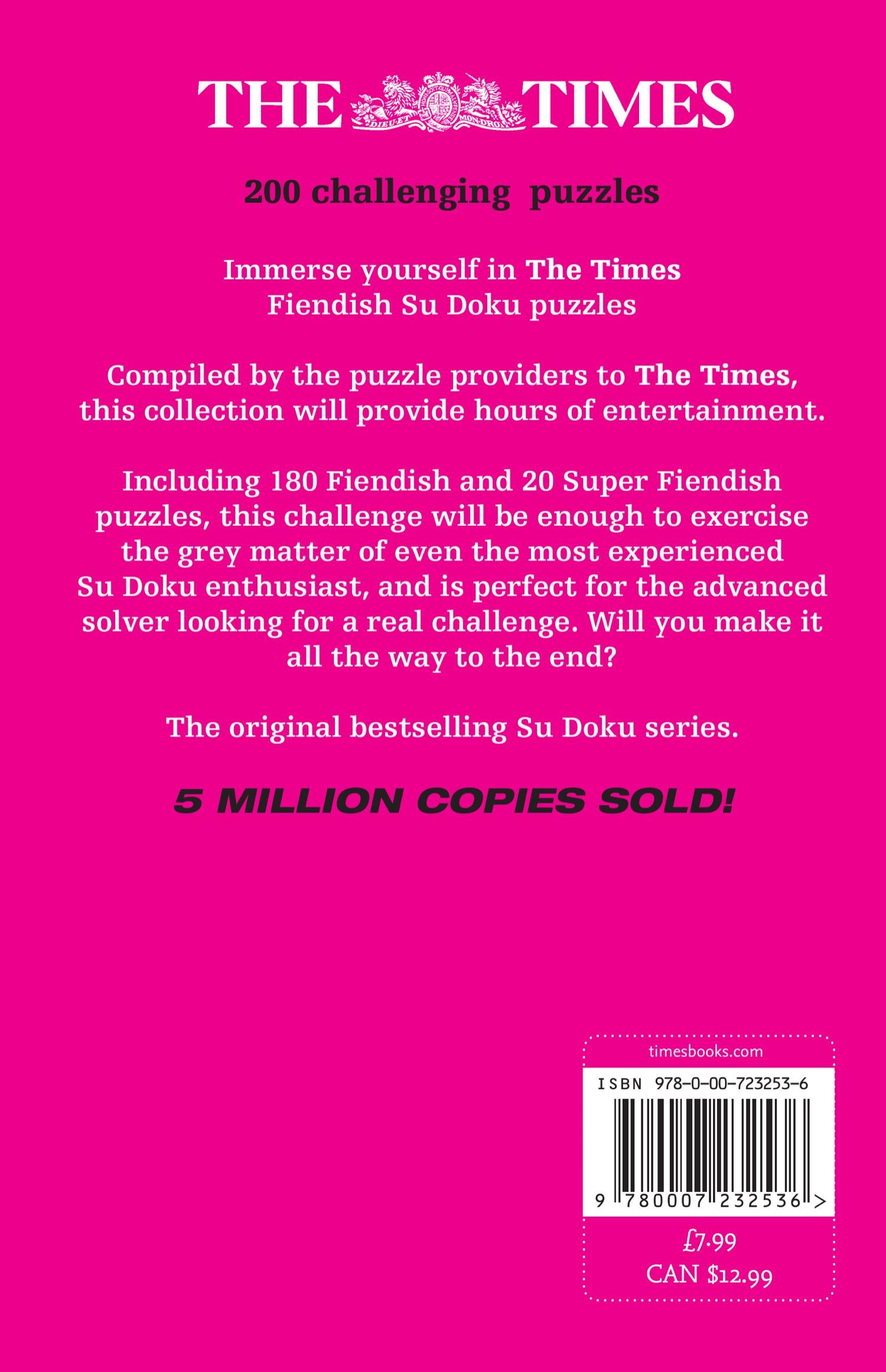 Rückseitencover The Times Fiendish Su Doku