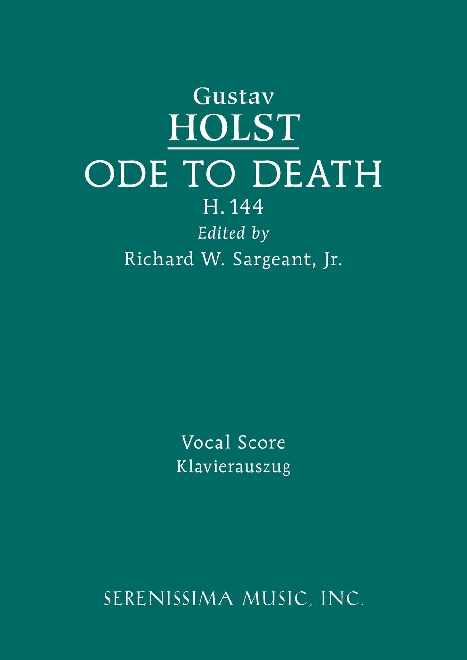 Vorderes Coverbild Ode to Death, H.144