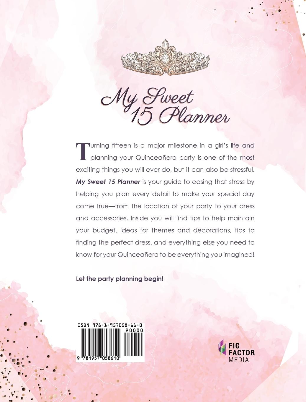 Rückseitencover My Sweet 15 Planner