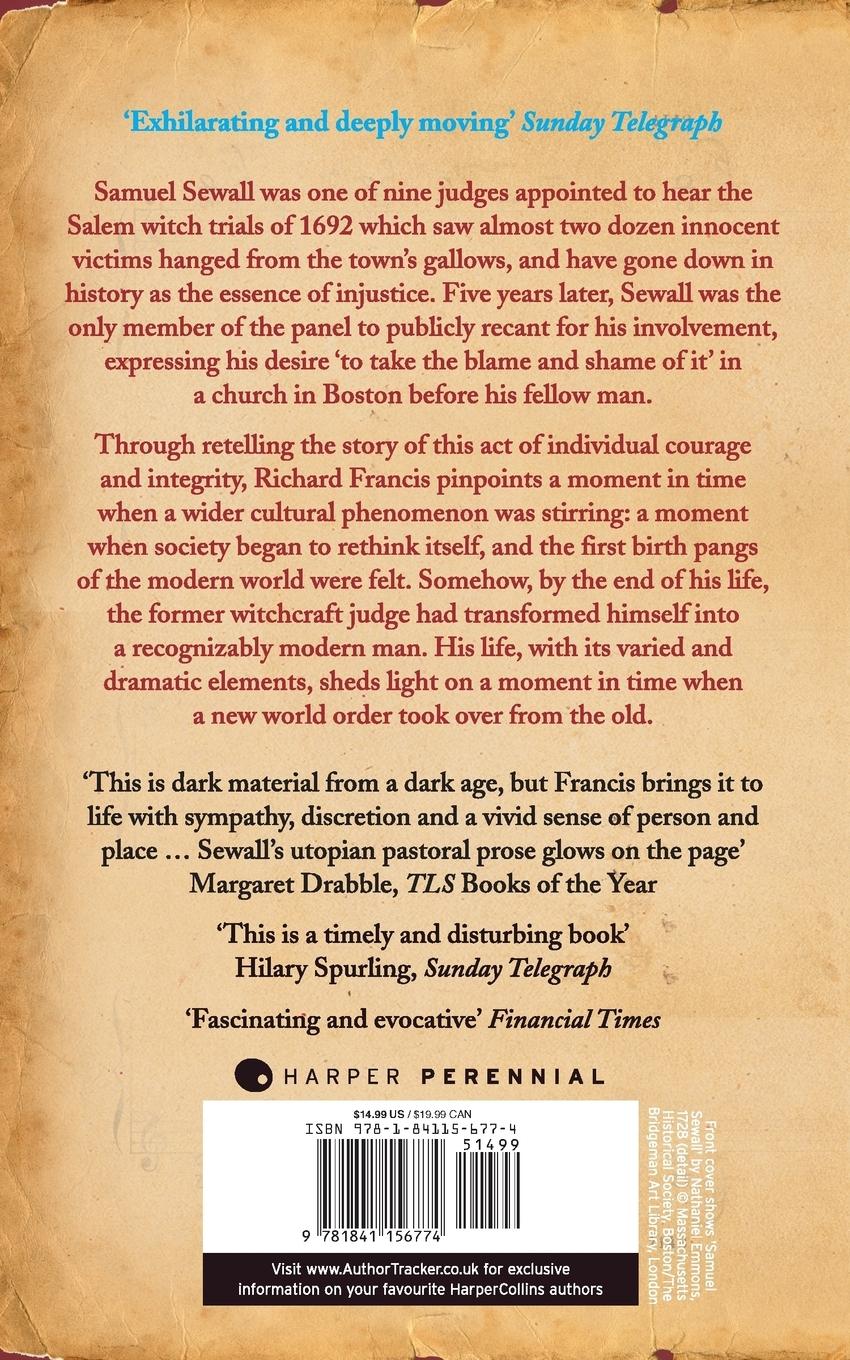 Rückseitencover Judge Sewall's Apology