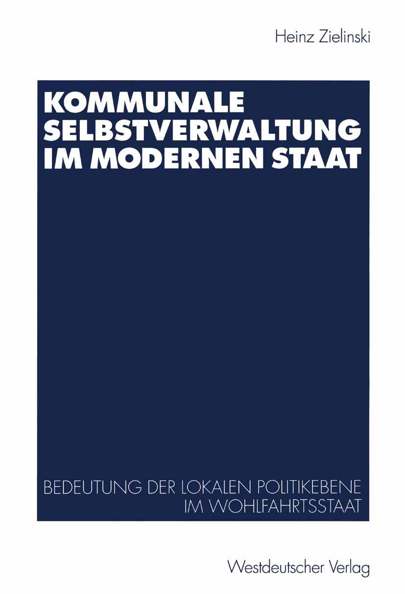 Vorderes Coverbild Kommunale Selbstverwaltung im modernen Staat