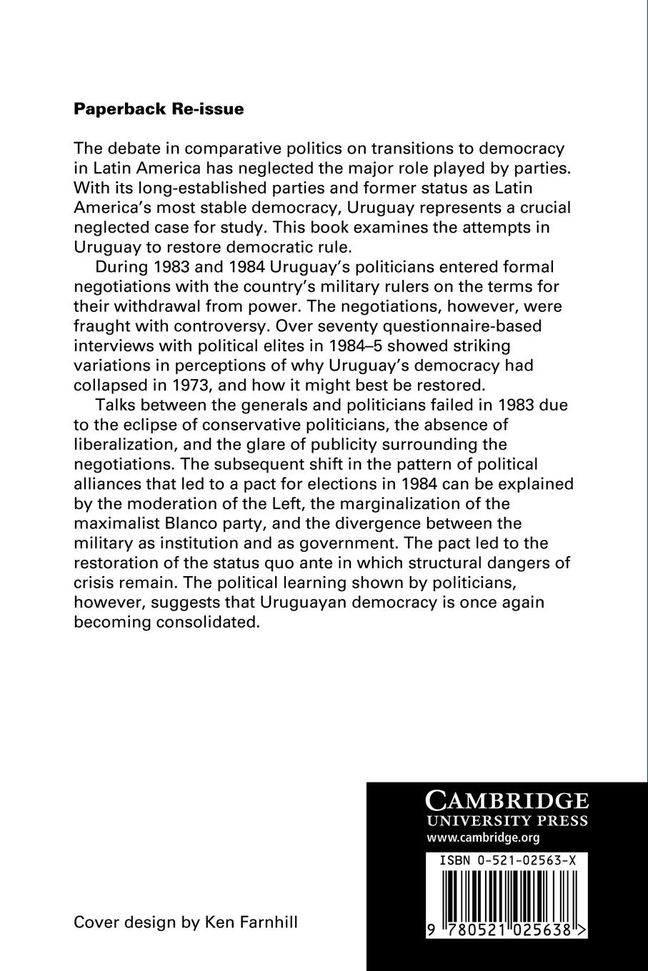 Rückseitencover Negotiating Democracy