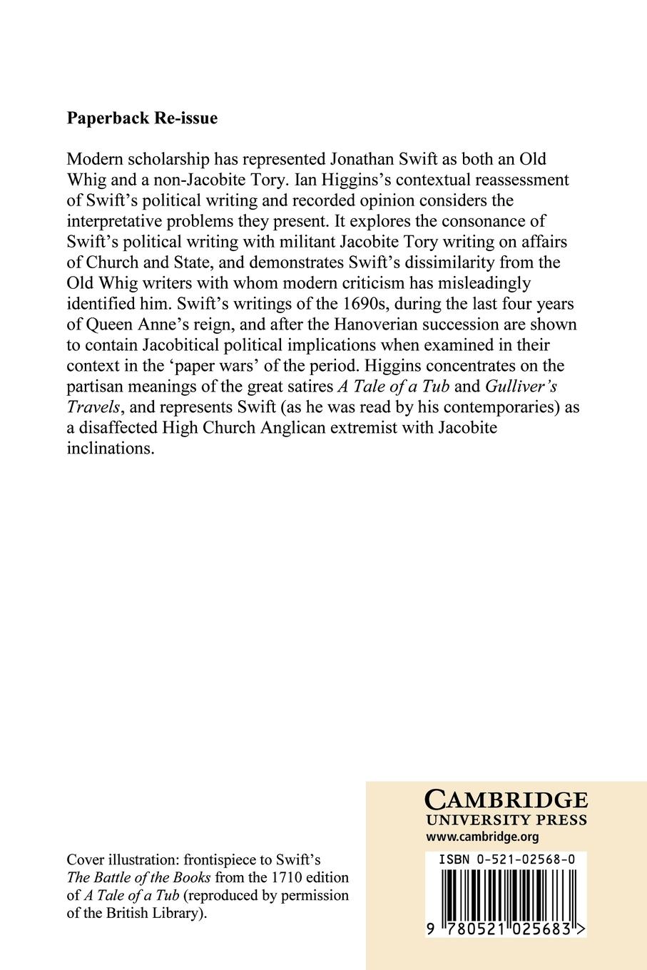 Rückseitencover Swift's Politics