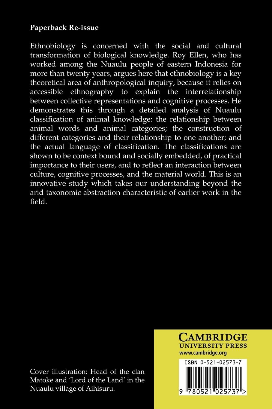 Rückseitencover The Cultural Relations of Classification