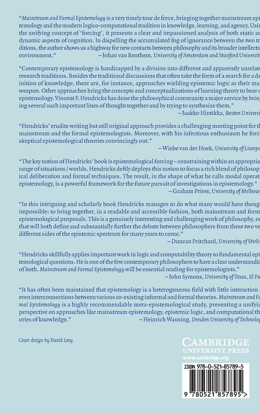 Rückseitencover Mainstream and Formal Epistemology