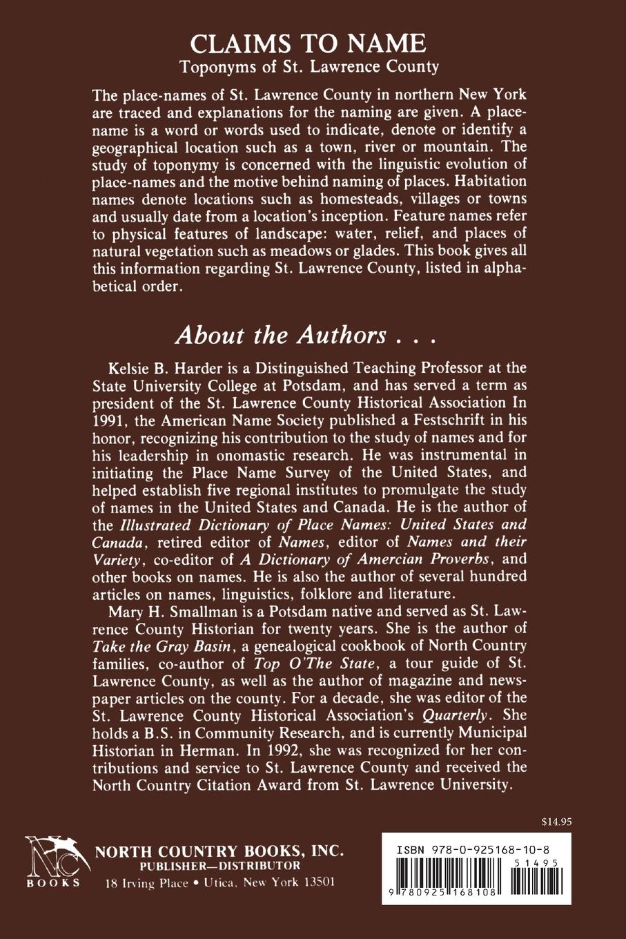 Rückseitencover Claims to Name