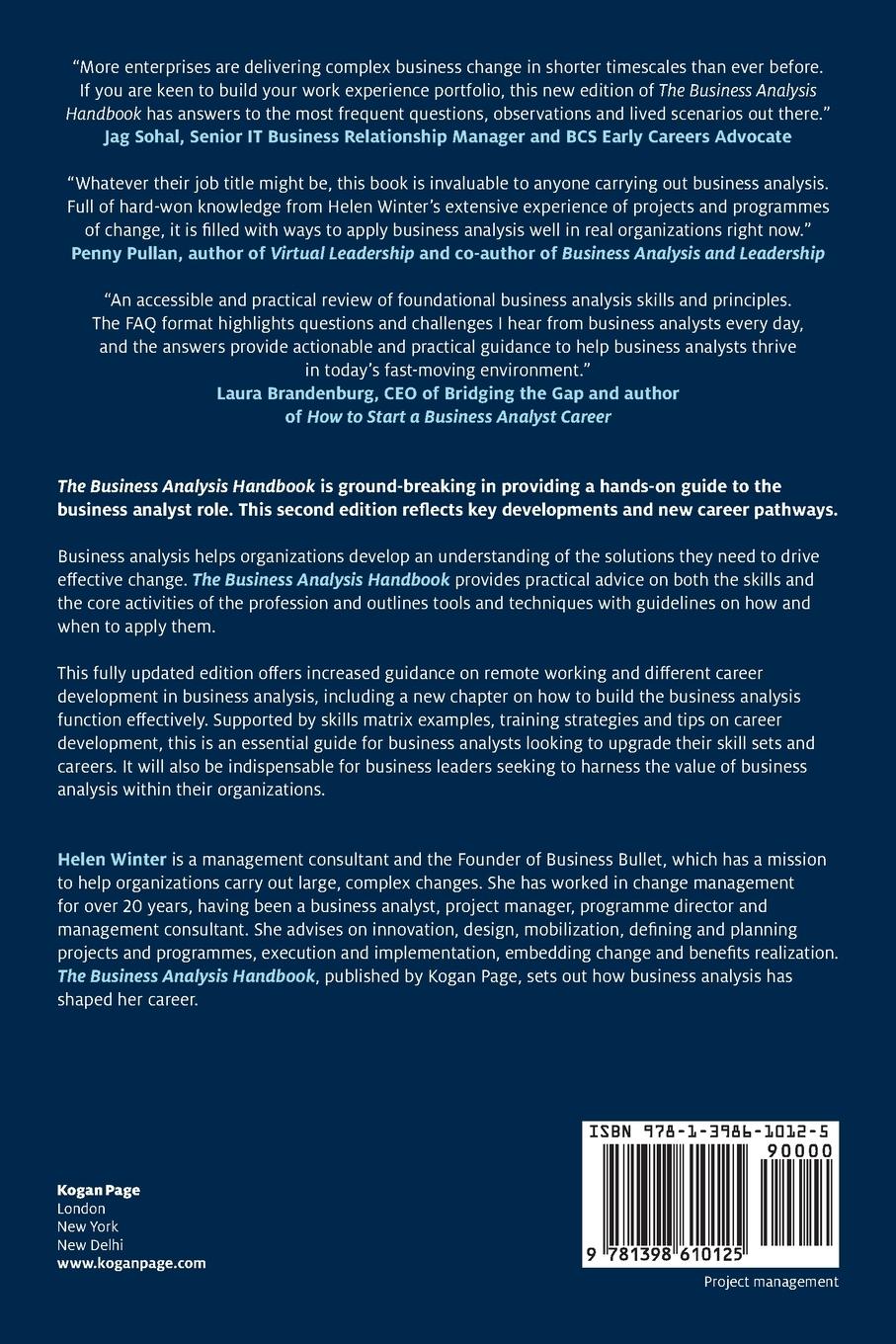 Rückseitencover The Business Analysis Handbook