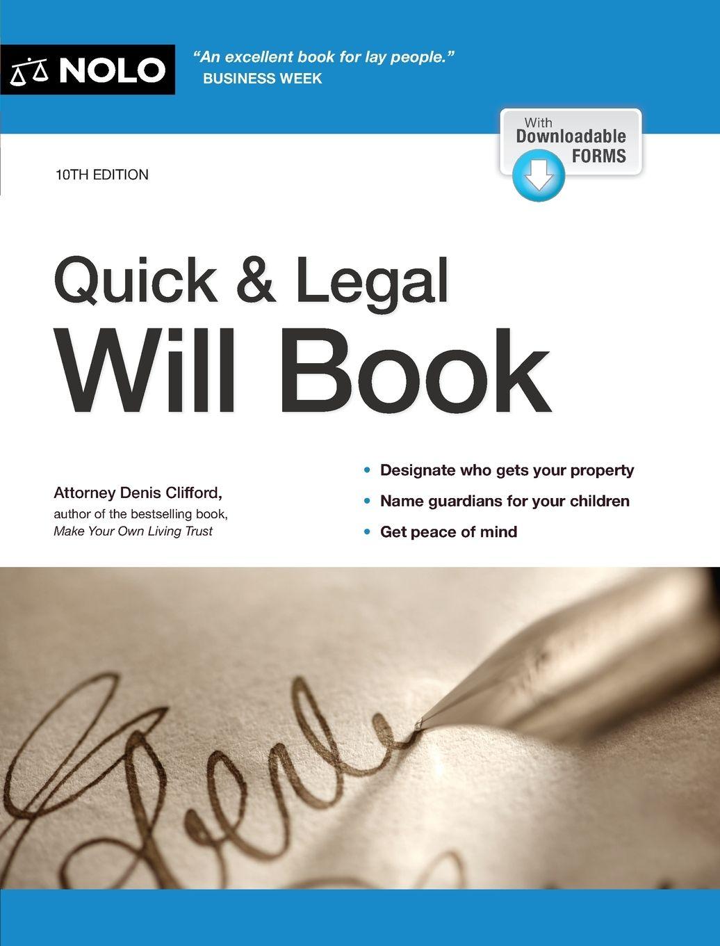 Vorderes Coverbild Quick & Legal Will Book