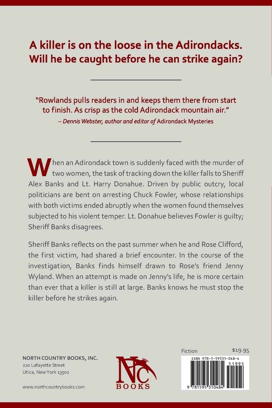 Rückseitencover Murder In The North Country