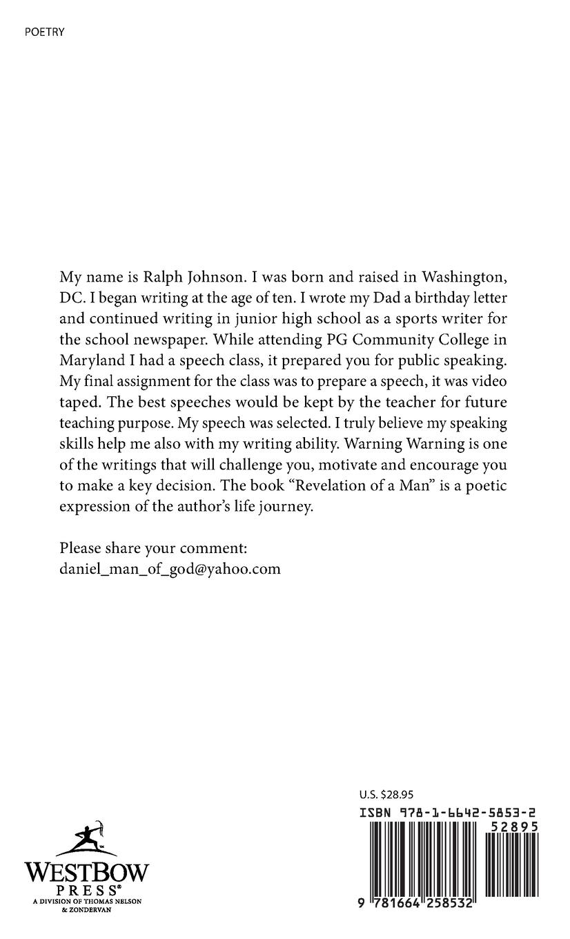 Rückseitencover Revelation of a Man