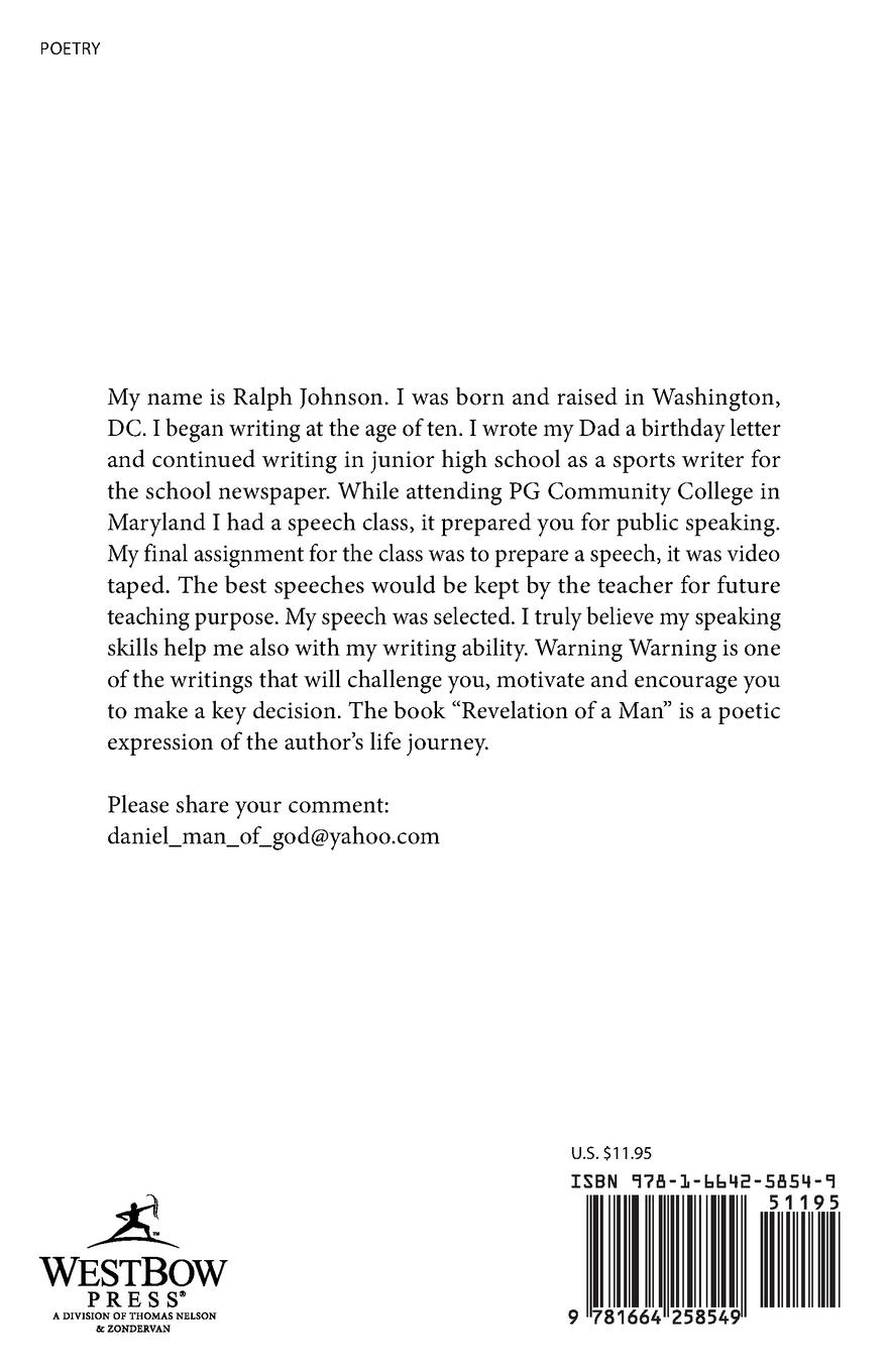 Rückseitencover Revelation of a Man