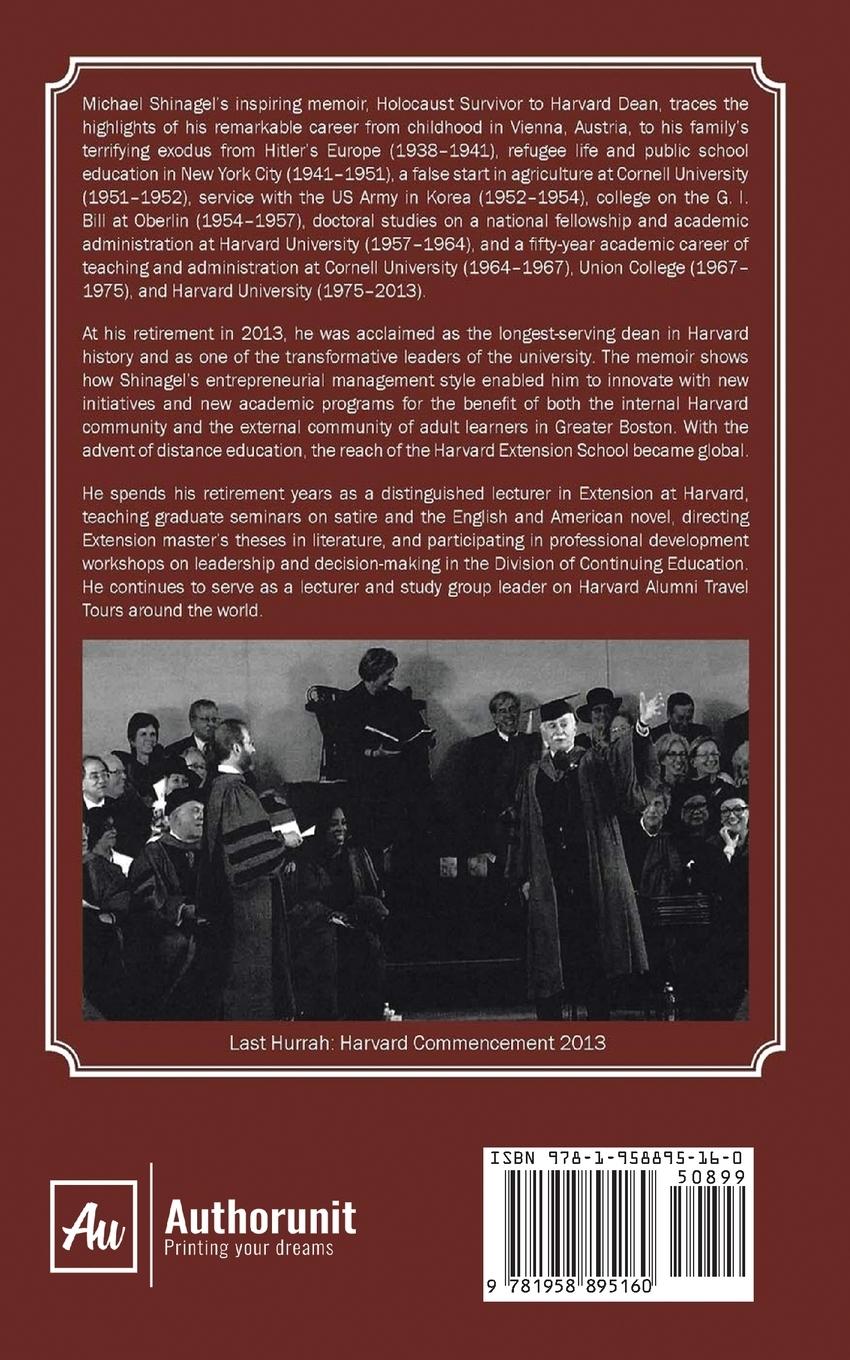 Rückseitencover Holocaust Survivor to Harvard Dean