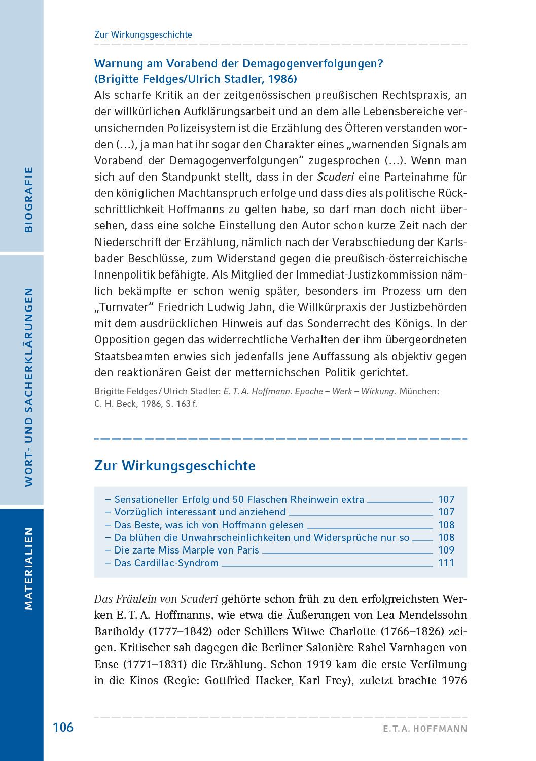 Beispielinhalt (Bild) Das Fräulein von Scuderi