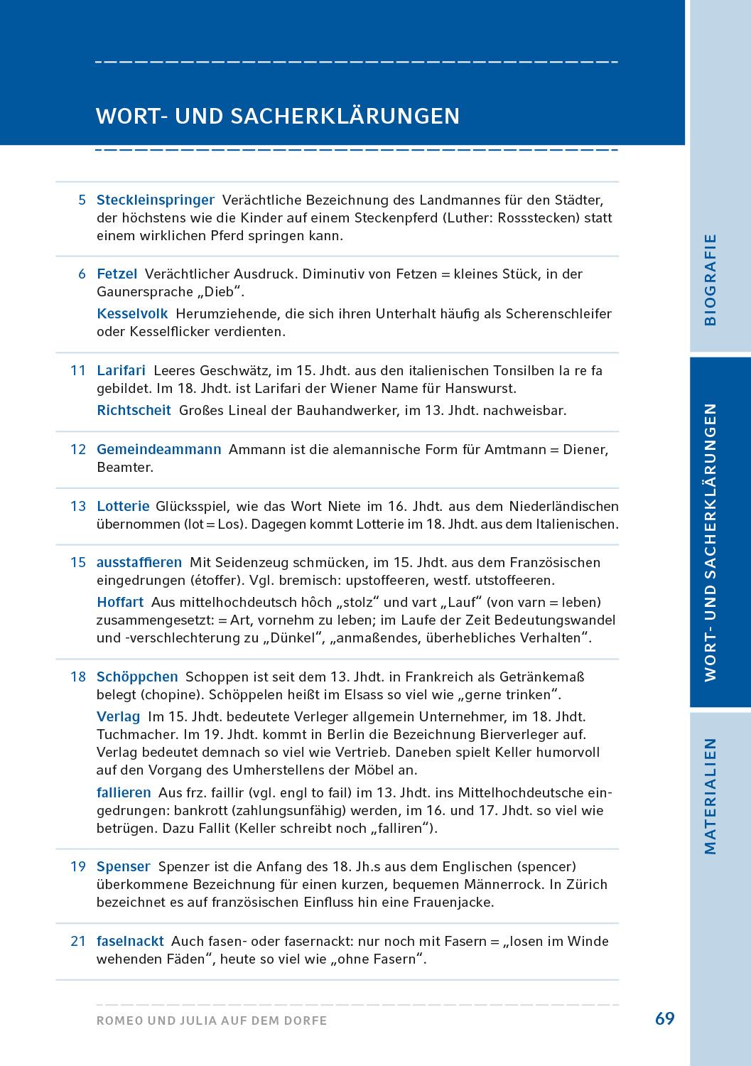 Beispielinhalt (Bild) Romeo und Julia auf dem Dorfe