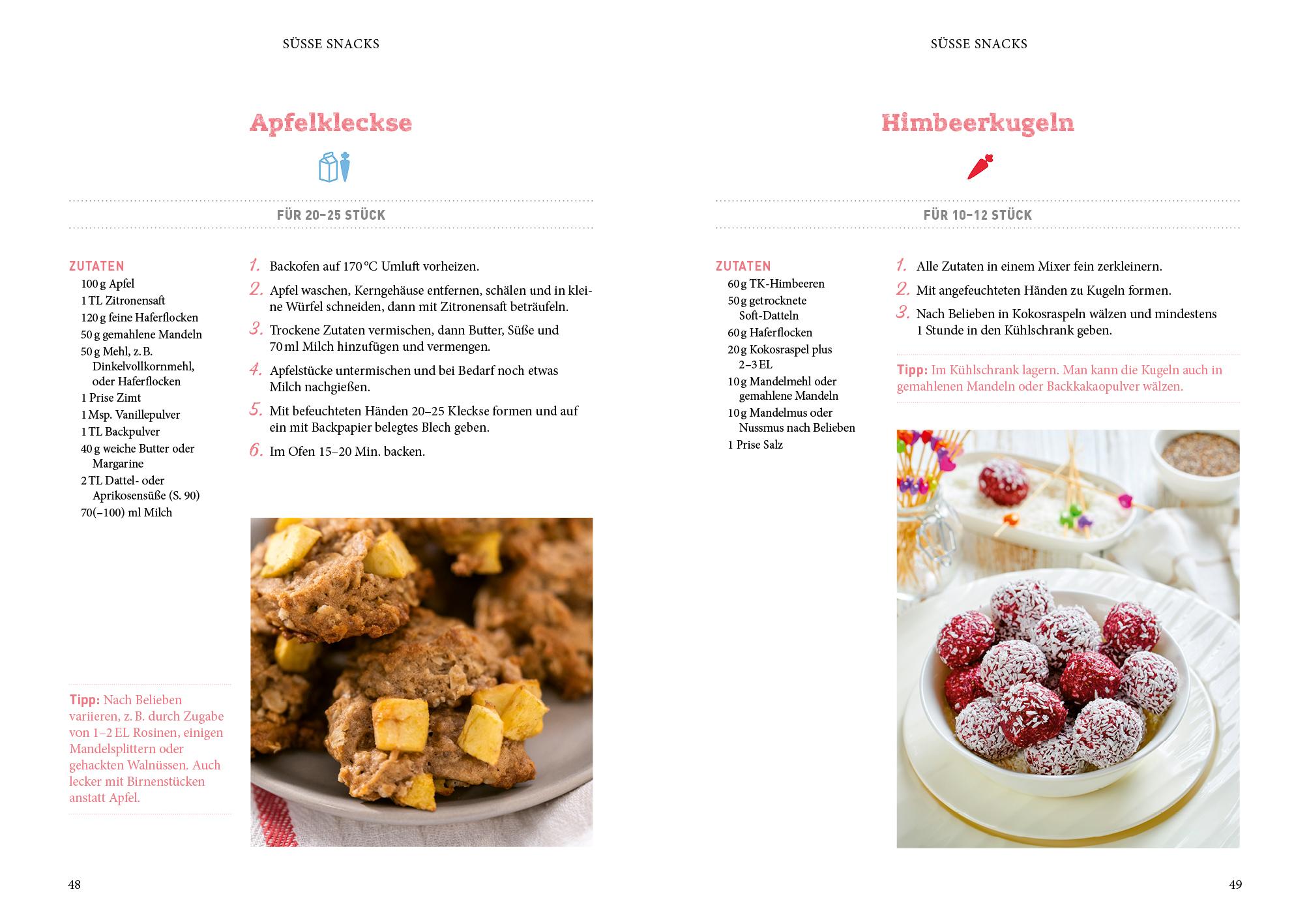 Beispielinhalt (Bild) Snacks zuckerfrei für Kinder