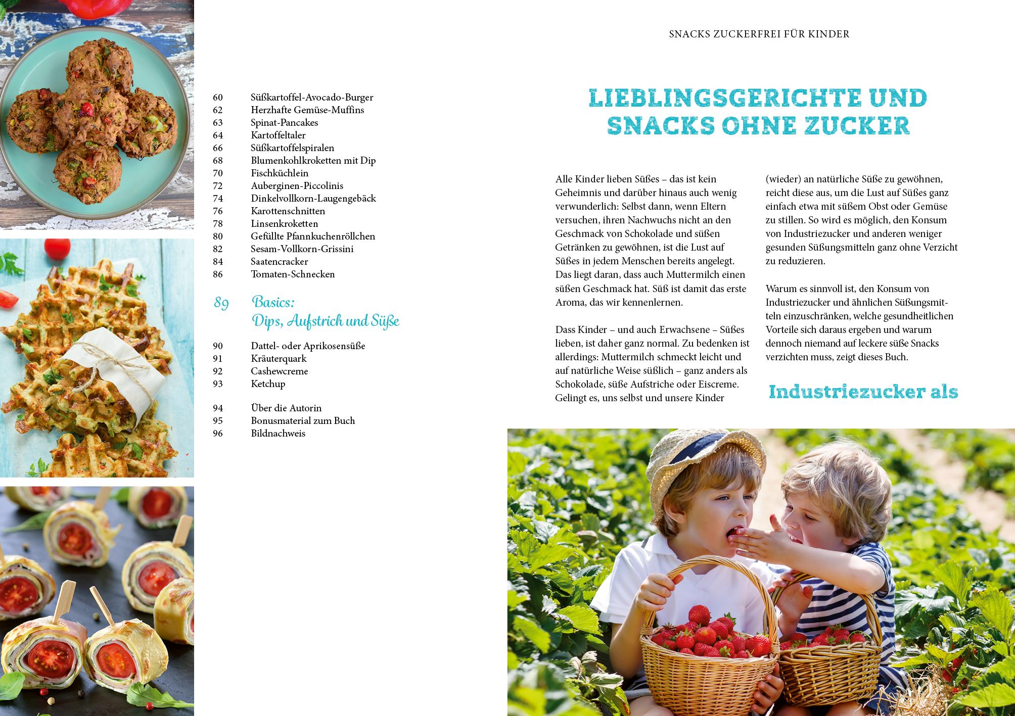 Beispielinhalt (Bild) Snacks zuckerfrei für Kinder