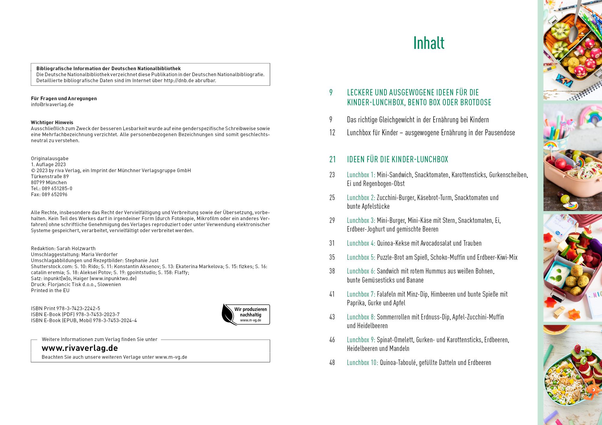Beispielinhalt (Bild) Lunchbox für Kinder