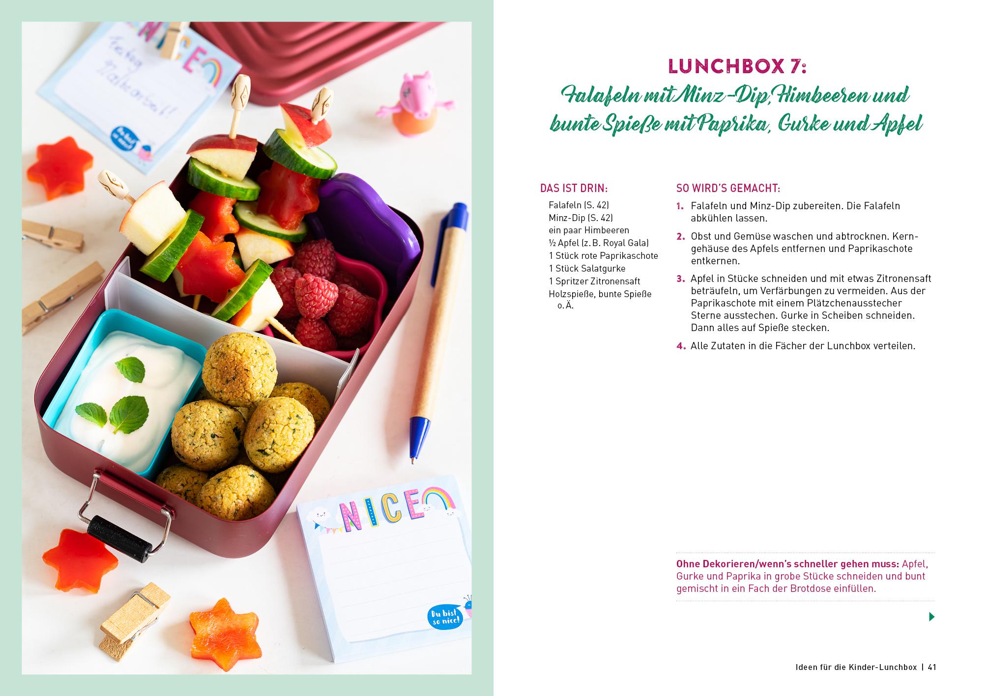 Beispielinhalt (Bild) Lunchbox für Kinder