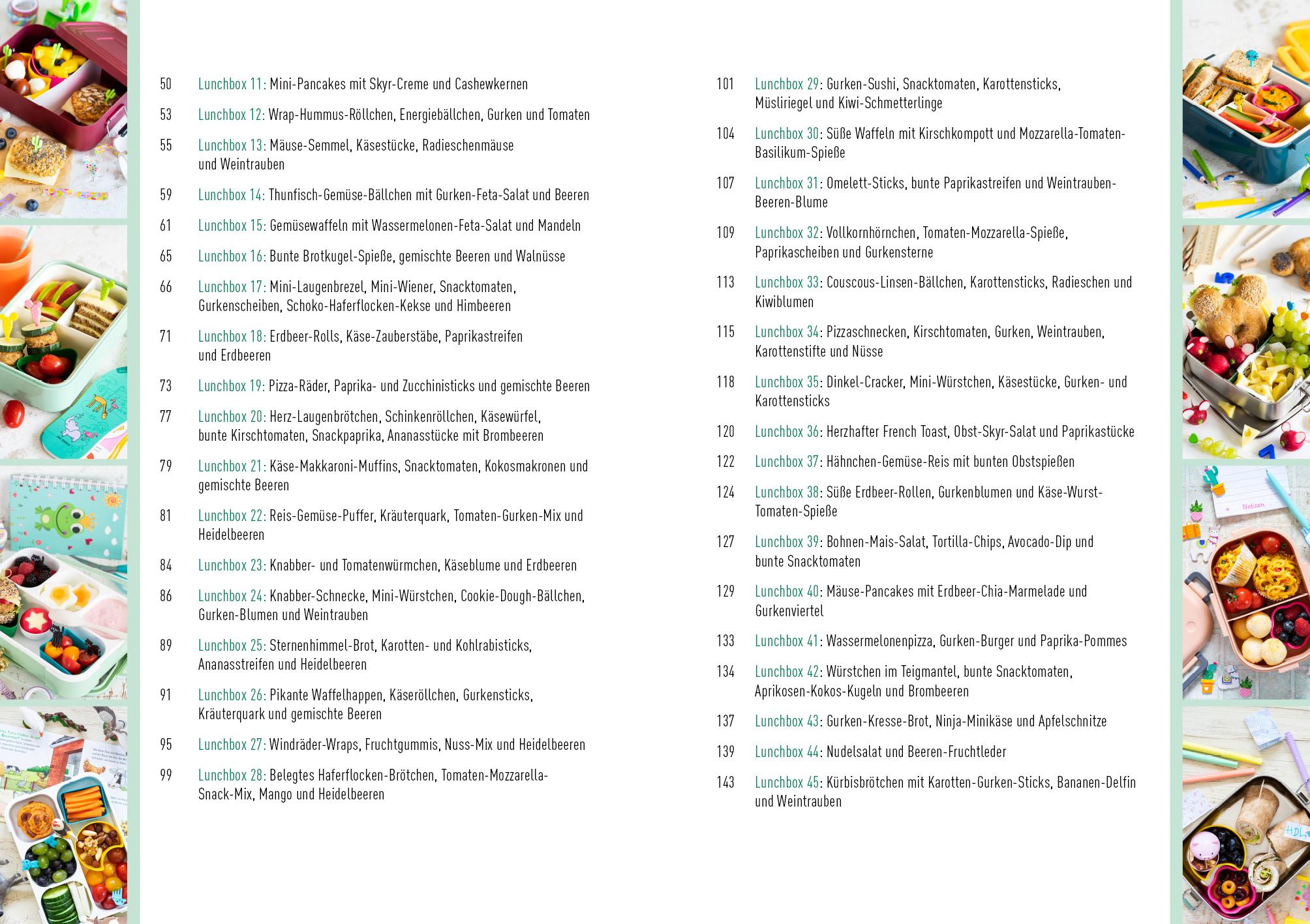 Beispielinhalt (Bild) Lunchbox für Kinder