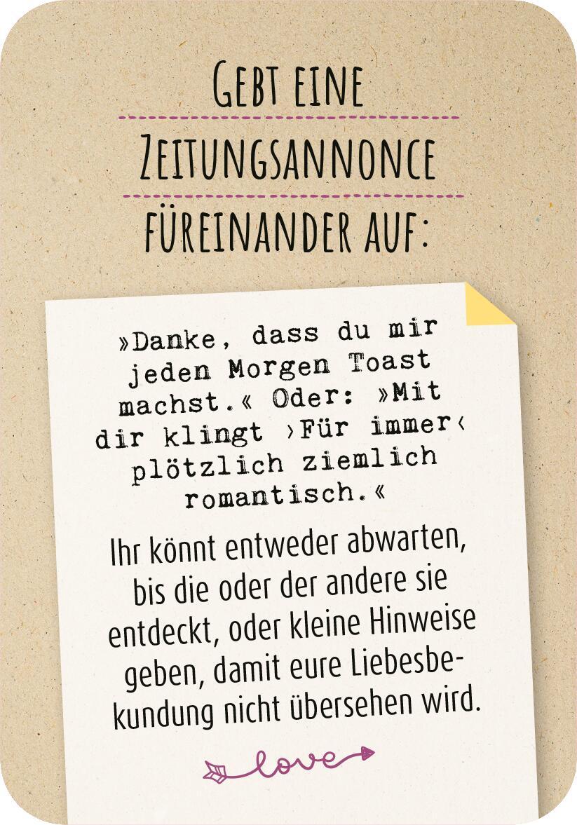 Beispielinhalt (Bild) 99 herrlich verrückte Ideen für euer Leben zu zweit
