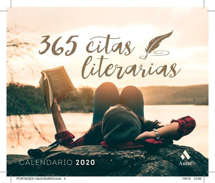 Vorderes Coverbild 365 citas literarias. Calendario 2020