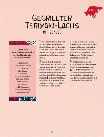 Beispielinhalt (Bild) OPTImal International. OptiGrill Kochbuch