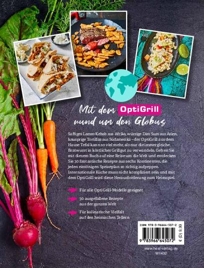 Rückseitencover OPTImal International. OptiGrill Kochbuch