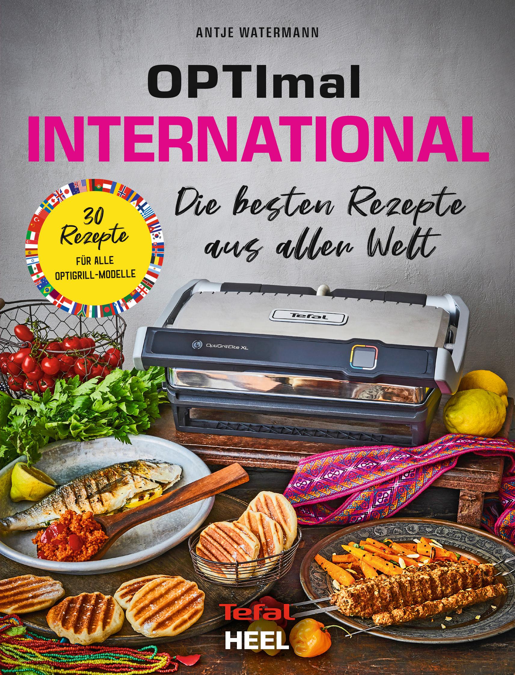 Vorderes Coverbild OPTImal International. OptiGrill Kochbuch
