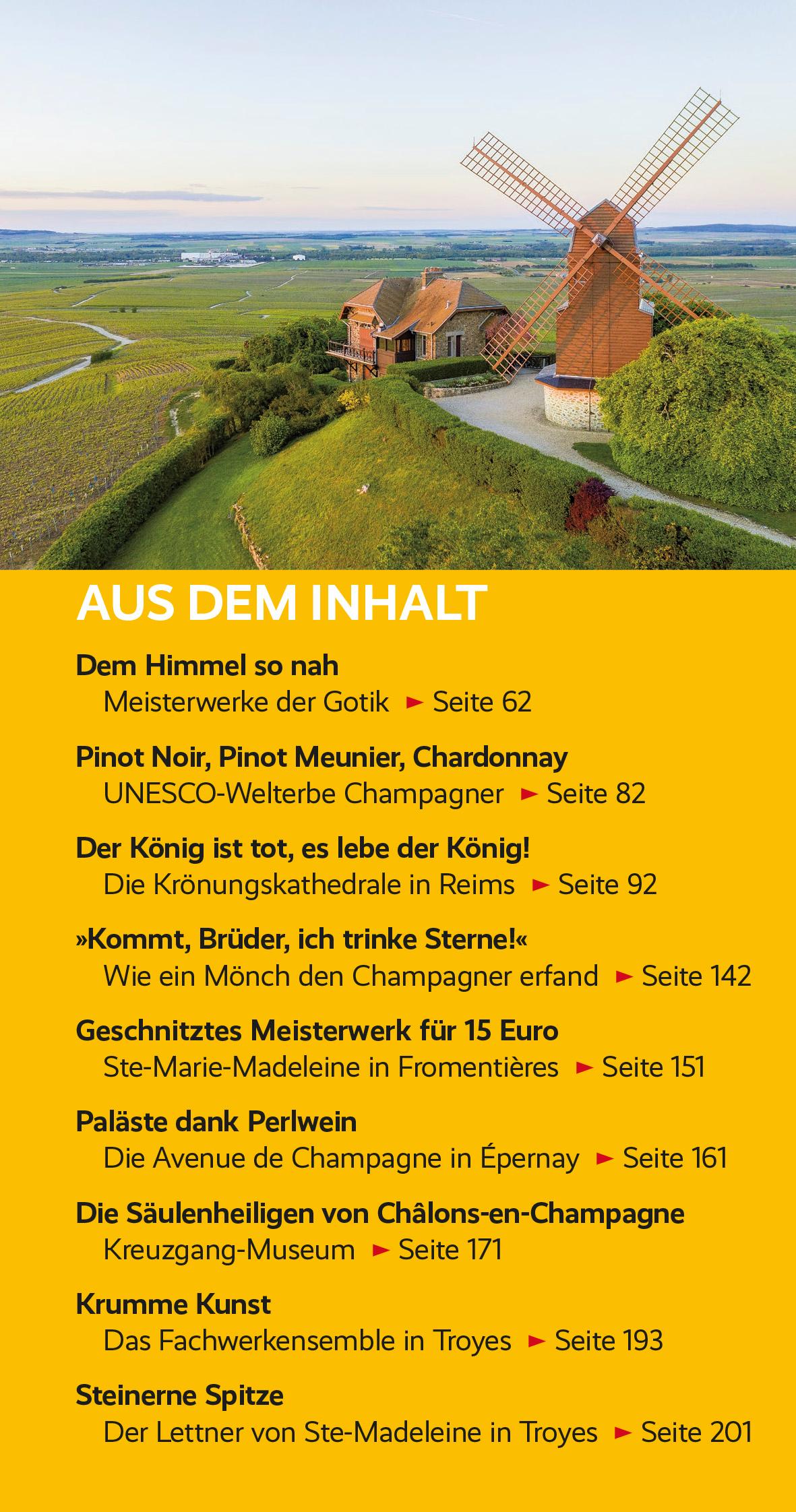 Beispielinhalt (Bild) CHAMPAGNE Reiseführer - Trescher Verlag