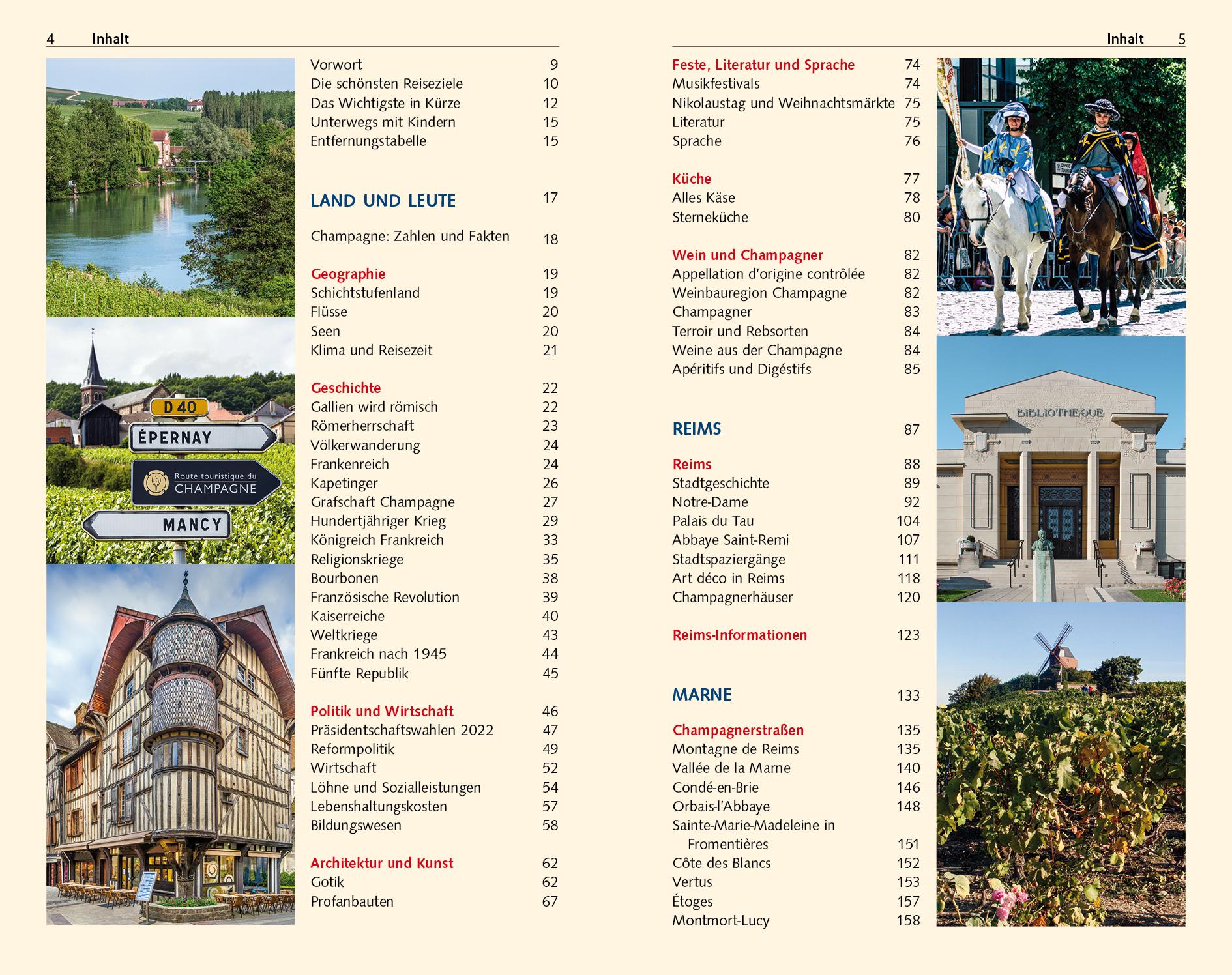 Beispielinhalt (Bild) CHAMPAGNE Reiseführer - Trescher Verlag