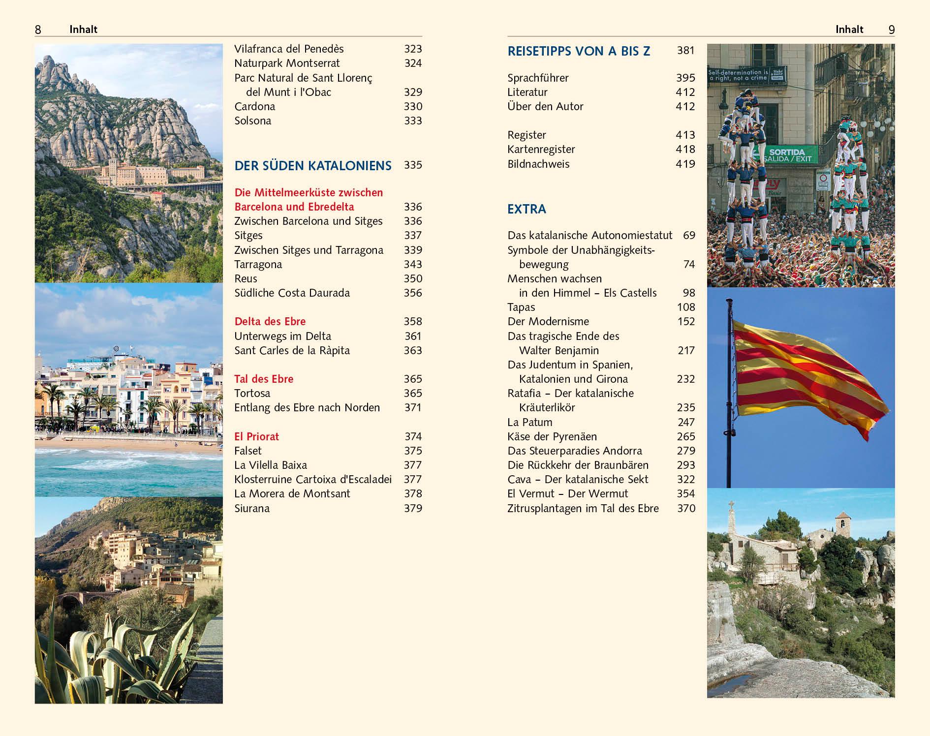 Beispielinhalt (Bild) TRESCHER Reiseführer Katalonien
