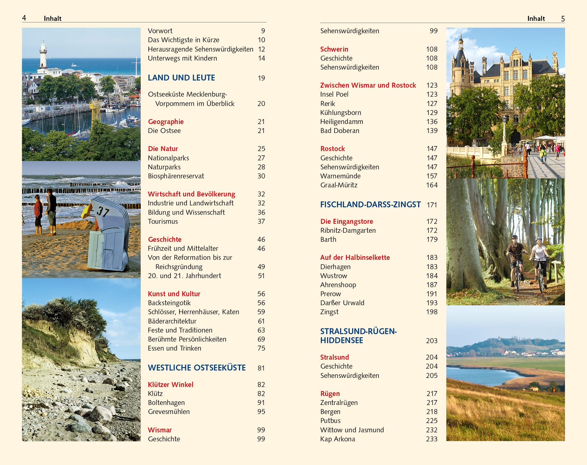 Beispielinhalt (Bild) TRESCHER Reiseführer Ostseeküste Mecklenburg-Vorpommern