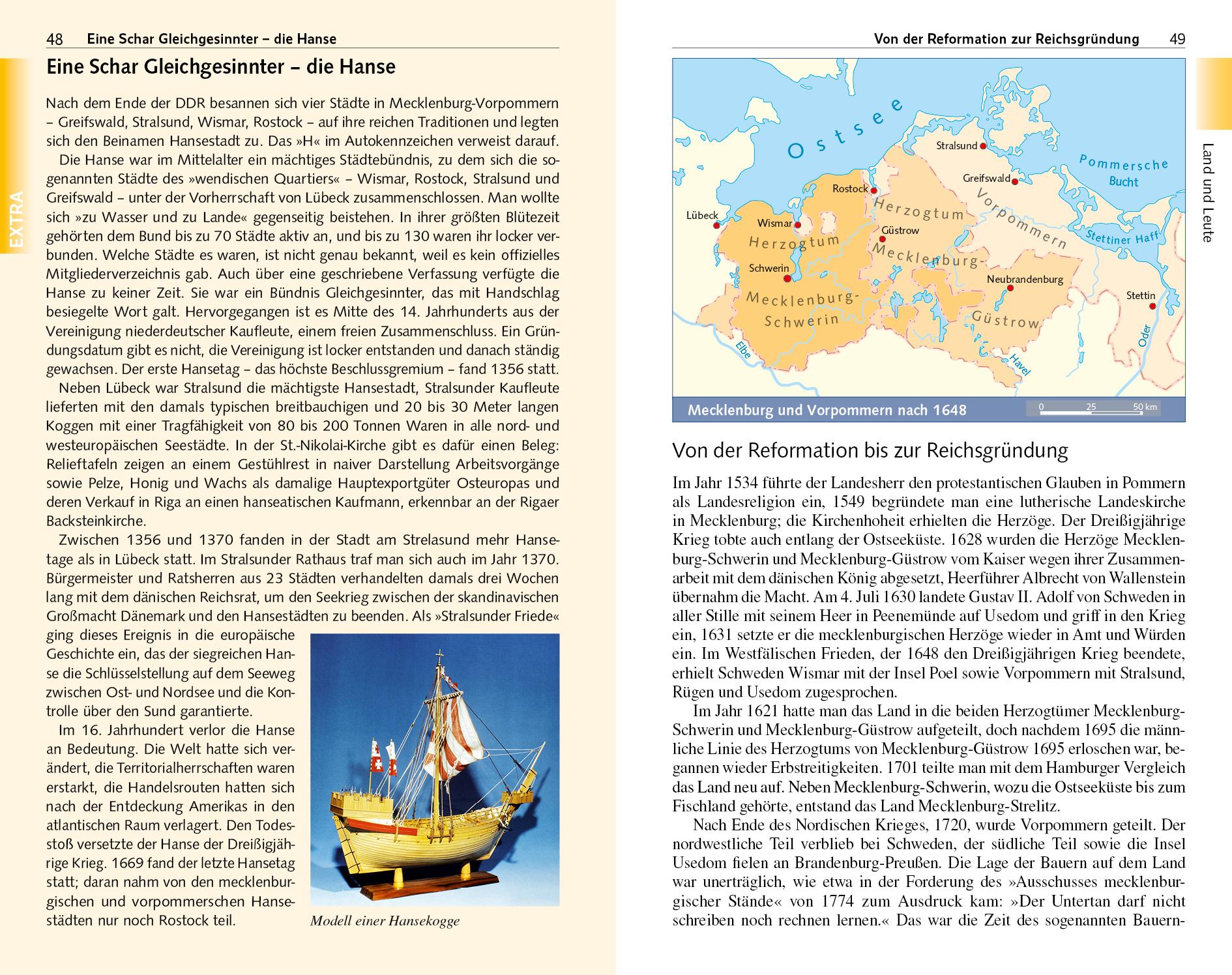 Beispielinhalt (Bild) TRESCHER Reiseführer Ostseeküste Mecklenburg-Vorpommern