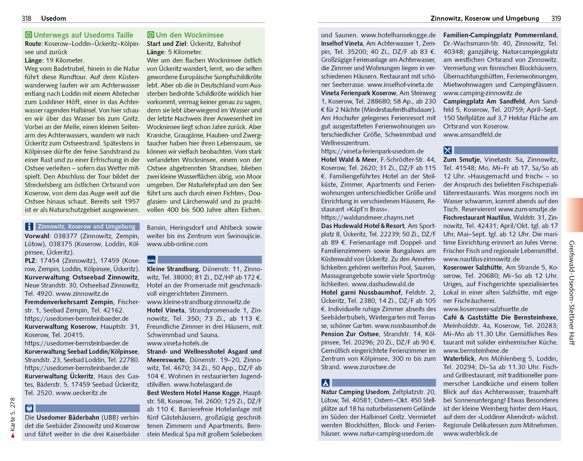 Beispielinhalt (Bild) TRESCHER Reiseführer Ostseeküste Mecklenburg-Vorpommern