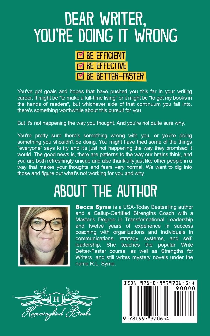 Rückseitencover Dear Writer, You're Doing It Wrong