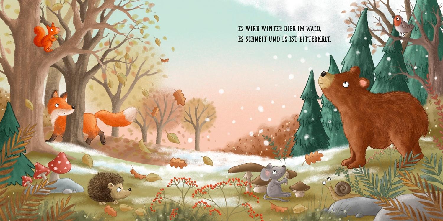 Beispielinhalt (Bild) Es wird Winter hier im Wald