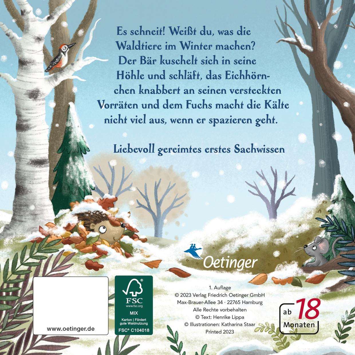Rückseitencover Es wird Winter hier im Wald