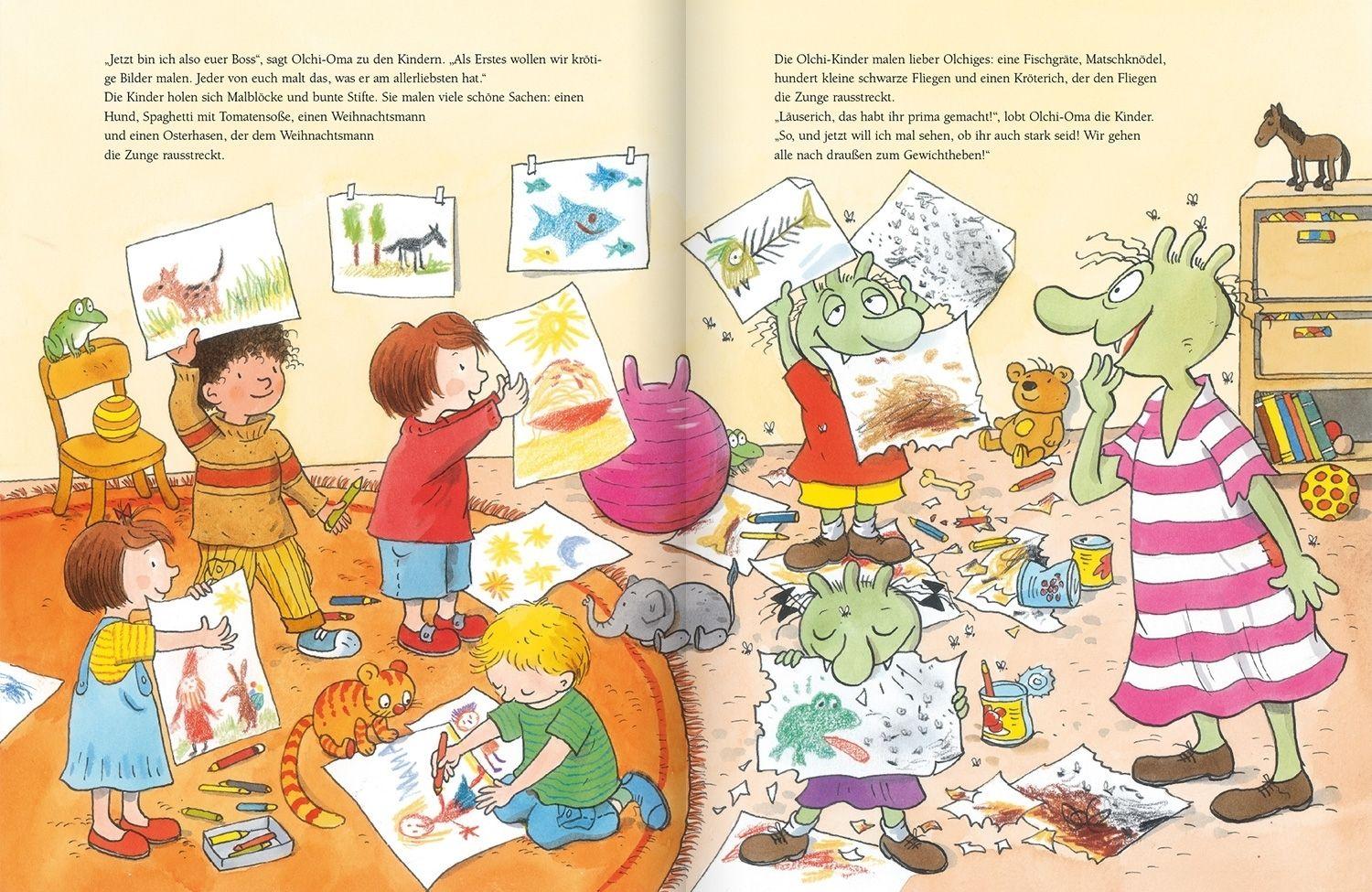 Beispielinhalt (Bild) Die Olchis. Das krötige Familien-Bilderbuch