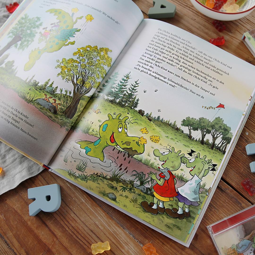 Beispielinhalt (Bild) Die Olchis. Das krötige Familien-Bilderbuch