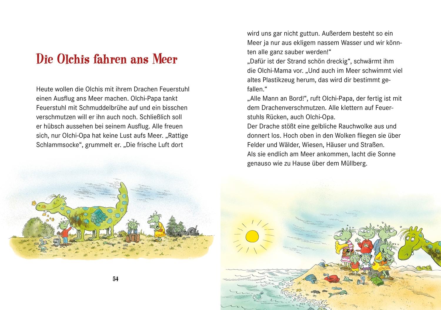 Beispielinhalt (Bild) Die Olchis finden einen Schatz und andere krötige Abenteuer