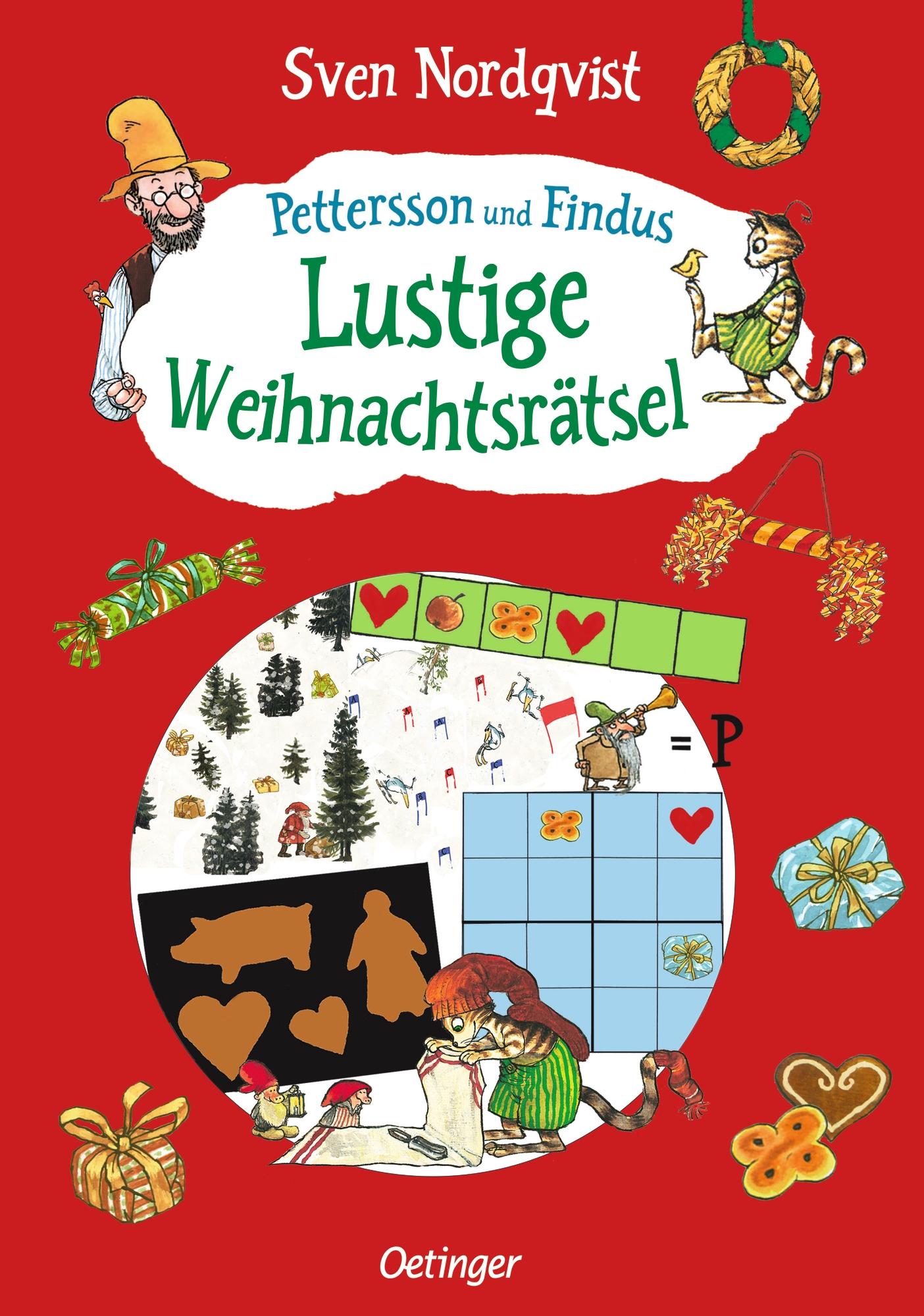 Vorderes Coverbild Pettersson und Findus. Lustige Weihnachtsrätsel